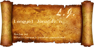 Lengyel Jonatán névjegykártya